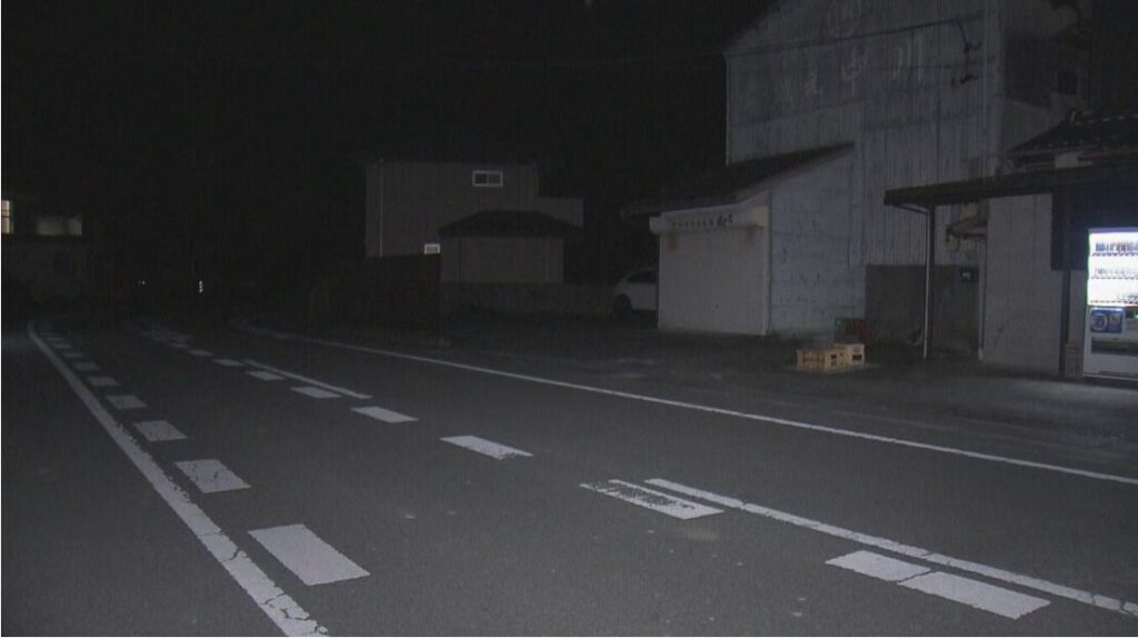 三重県松阪市魚見町の事故現場付近