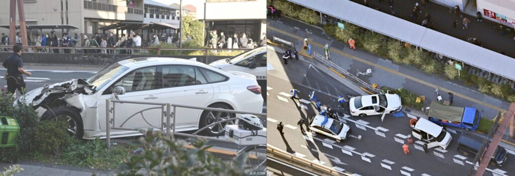 東京都足立区梅島の国道4号現場付近(事故現場)